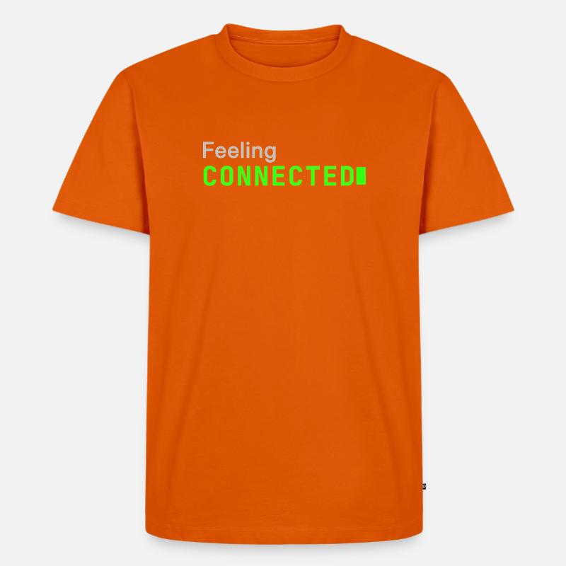 Feeling connected | Developer mood  - Männer Premium Bio T-Shirt - Orange 