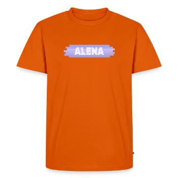 Alena as a mother - Men's Premium Organic T-Shirt - orange  - Front - Nico (187cm)