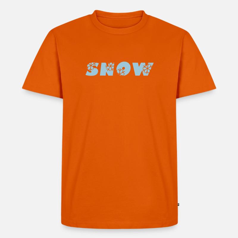 SNOW logo, Vector graphic - Männer Premium Bio T-Shirt - Orange 