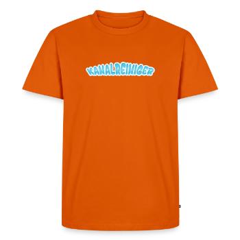 Nettoyant d’égouts comme nettoyant d’égouts - T-shirt Premium bio Homme - orange  - Devant - Nico (187cm)