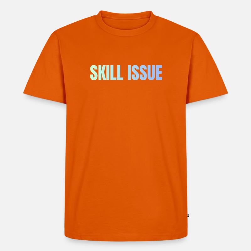 Skill Issue Gradient - Männer Premium Bio T-Shirt - Orange 