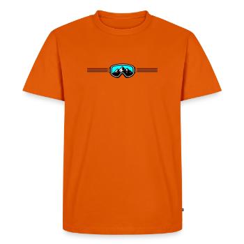 Montagnes de ski Goggles - T-shirt Premium bio Homme - orange  - Devant - Nico (187cm)