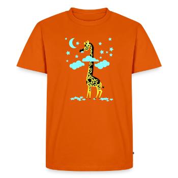 sternenfresser giraffe - Männer Premium Bio T-Shirt - Orange  - Vorne - Nico (187cm)