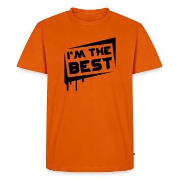 I'm The Best - Men's Premium Organic T-Shirt - orange  - Front - Nico (187cm)