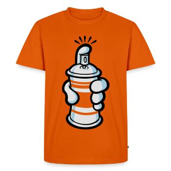peinture Cartoon pulvérisation - T-shirt Premium bio Homme - orange  - Devant - Nico (187cm)