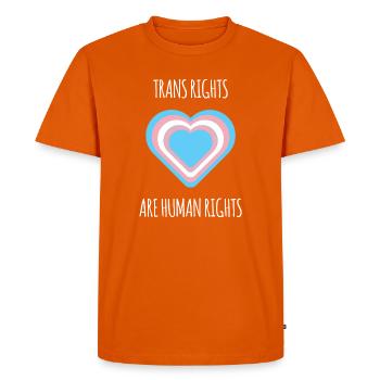 Mois de la fierté - Trans Rights Art Human Rights - T-shirt Premium bio Homme - orange  - Devant - Nico (187cm)