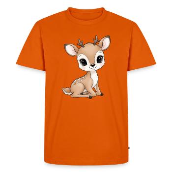 Cute Foal Cartoon - Men's Premium Organic T-Shirt - orange  - Front - Nico (187cm)