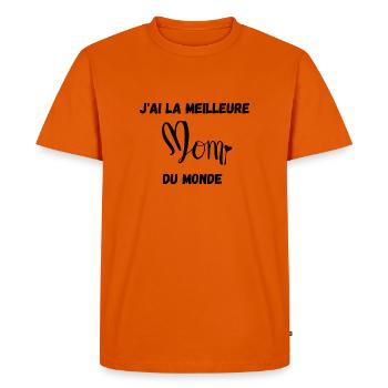 best mom - T-shirt Premium bio Homme - orange  - Devant - Nico (187cm)