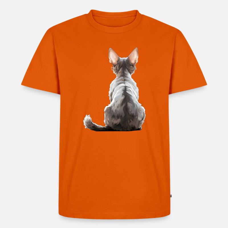 Devon Rex - Männer Premium Bio T-Shirt - Orange 
