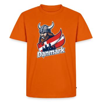 Emblème viking du Danemark - T-shirt Premium bio Homme - orange  - Devant - Nico (187cm)