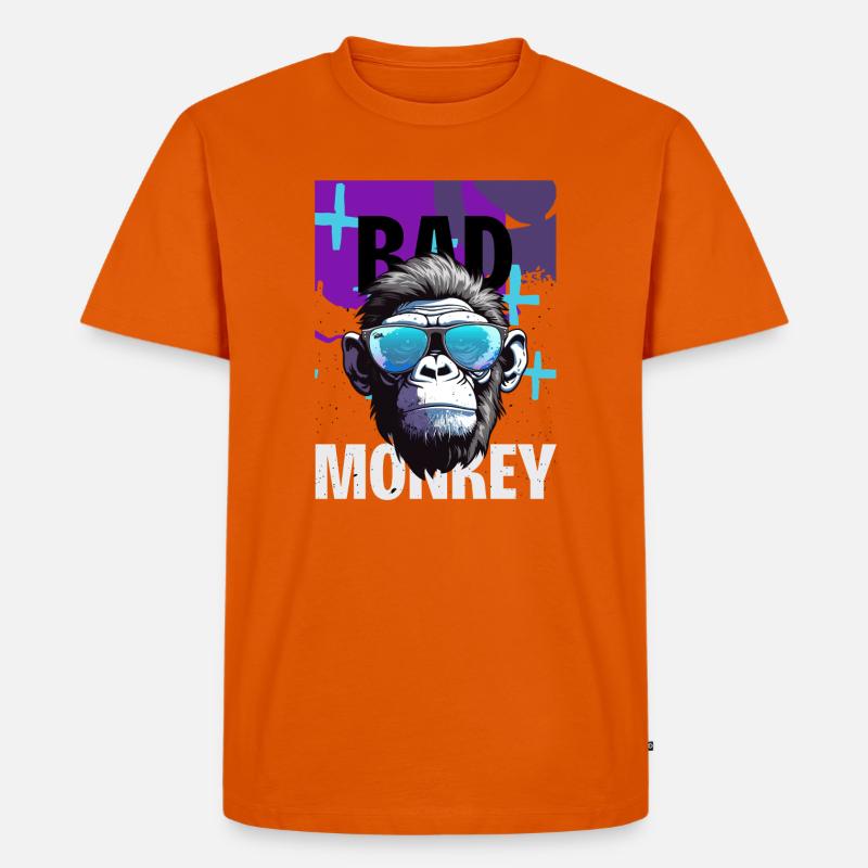 Bad Monkey Neon Sonnenbrille - Männer Premium Bio T-Shirt - Orange 