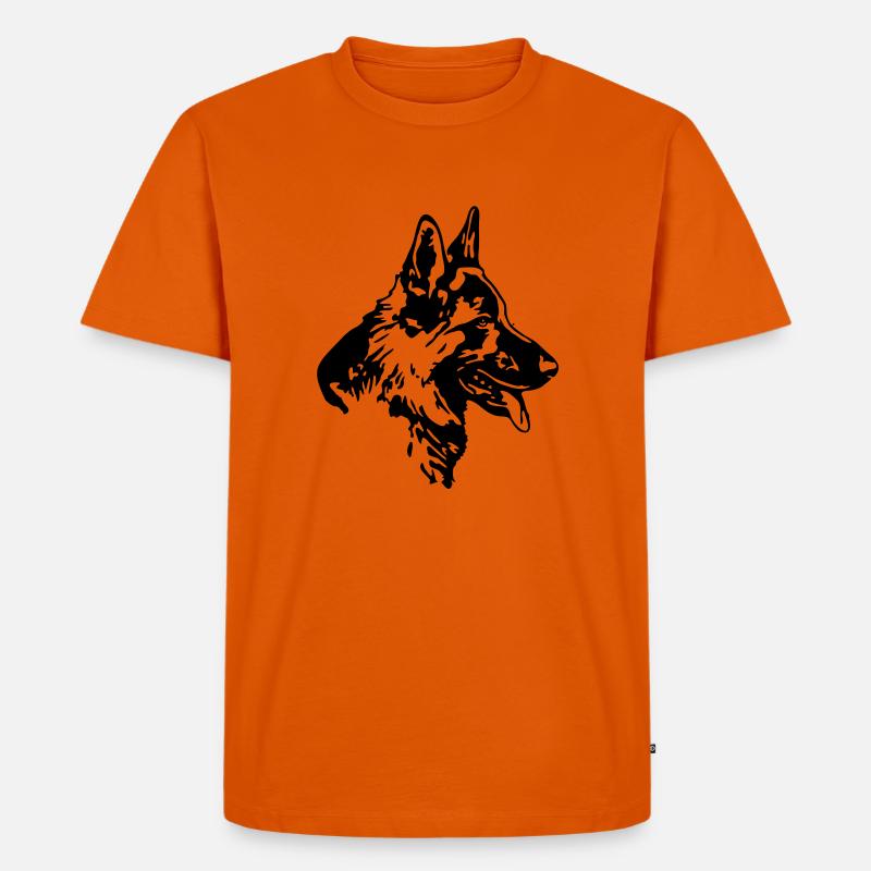 318 Deutscher Schäferhund - Männer Premium Bio T-Shirt - Orange 