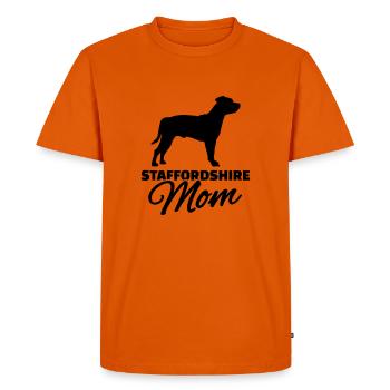 Staffordshire Mom - T-shirt Premium bio Homme - orange  - Devant - Nico (187cm)