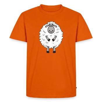 Cute German Shepherd Sheep Motif - Men's Premium Organic T-Shirt - orange  - Front - Nico (187cm)