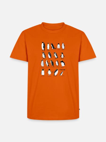 Pinguine - Männer Premium Bio T-Shirt - Orange