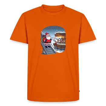 Renne dehors - T-shirt Premium bio Homme - orange  - Devant - Nico (187cm)