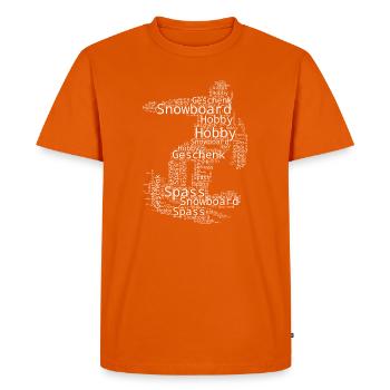 Illustration de snowboard pour snowboard - T-shirt Premium bio Homme - orange  - Devant - Nico (187cm)