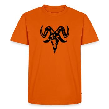 Goat Head - Men's Premium Organic T-Shirt - orange  - Front - Nico (187cm)
