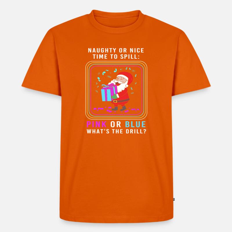 Werdende Mutter Werdende Mama Weihnachten - Männer Premium Bio T-Shirt - Orange 