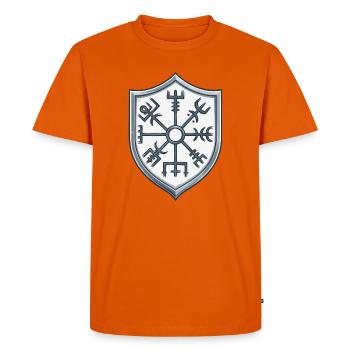 Symbolisme du bouclier Vegvisir - T-shirt Premium bio Homme - orange  - Devant - Nico (187cm)