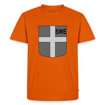 eng tactical shield - Men's Premium Organic T-Shirt - orange  - Front - Nico (187cm)