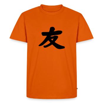 Friendship - Men's Premium Organic T-Shirt - orange  - Front - Nico (187cm)