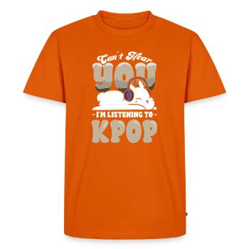 Kpop bunny with headphones - Men's Premium Organic T-Shirt - orange  - Front - Nico (187cm)