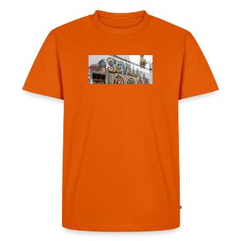 Sevilla Street Graffiti Flamenco - Men's Premium Organic T-Shirt - orange  - Front - Nico (187cm)