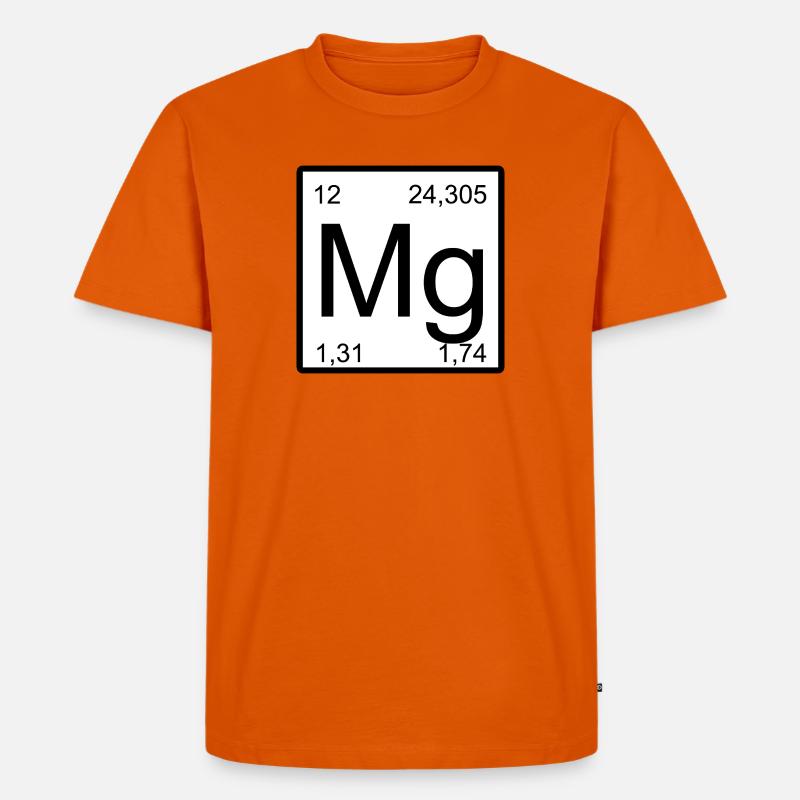 Magnesium Element Design Tee - Männer Premium Bio T-Shirt - Orange 