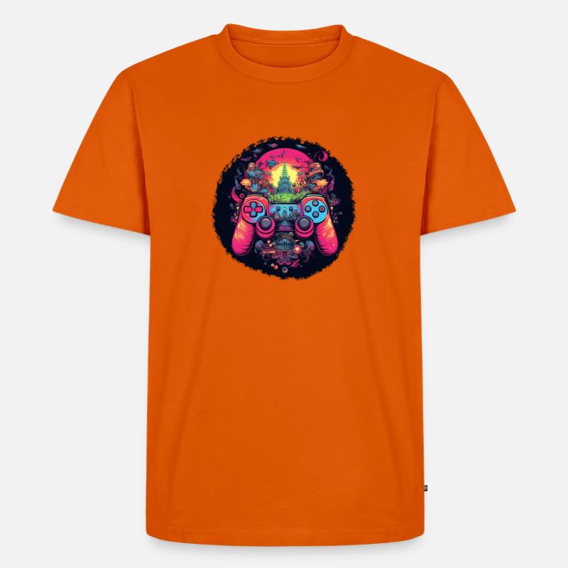 Controller-Chaos - Männer Premium Bio T-Shirt - Orange 