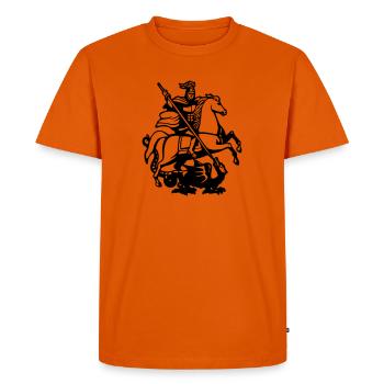 chevalier saint Georges terrassant le dragon - T-shirt Premium bio Homme - orange  - Devant - Nico (187cm)