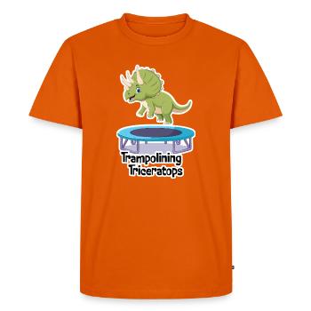 TRAMPOLINE DU TRICÉRATOPS - T-shirt Premium bio Homme - orange  - Devant - Nico (187cm)