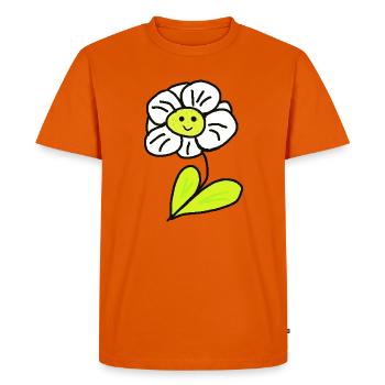 Cheerful Flower Flowers Children - Men's Premium Organic T-Shirt - orange  - Front - Nico (187cm)