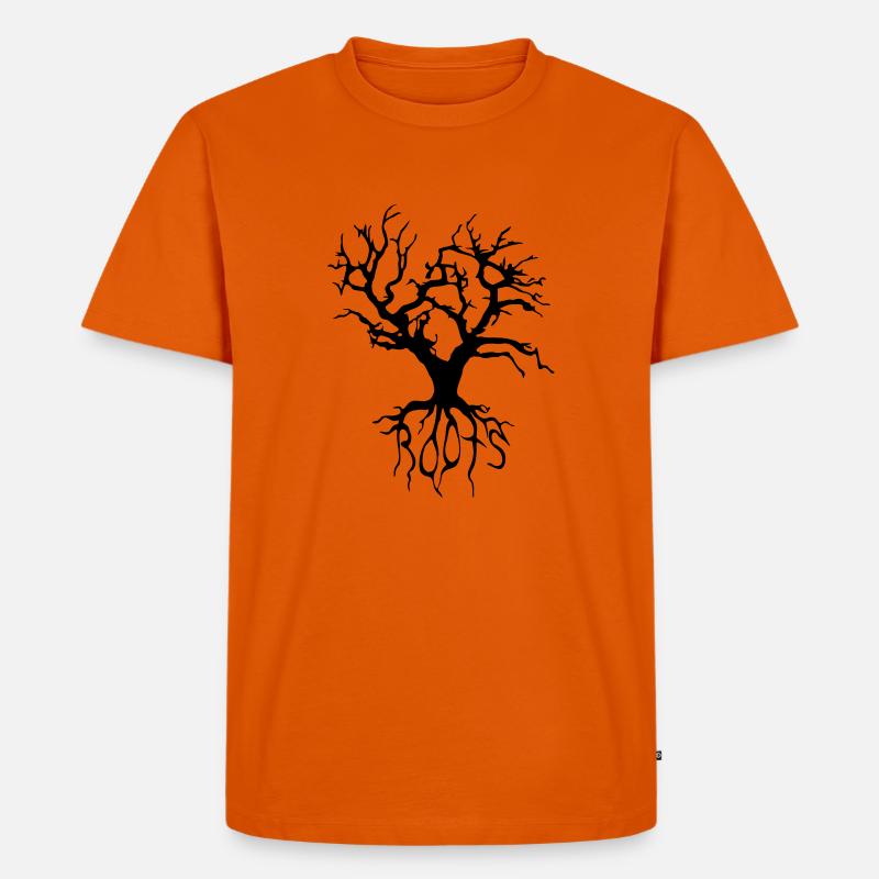tree_vec_1 de - Männer Premium Bio T-Shirt - Orange 