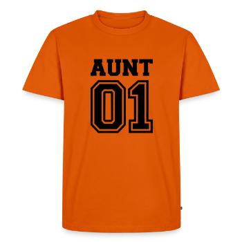 Aunt 01 - Men's Premium Organic T-Shirt - orange  - Front - Nico (187cm)