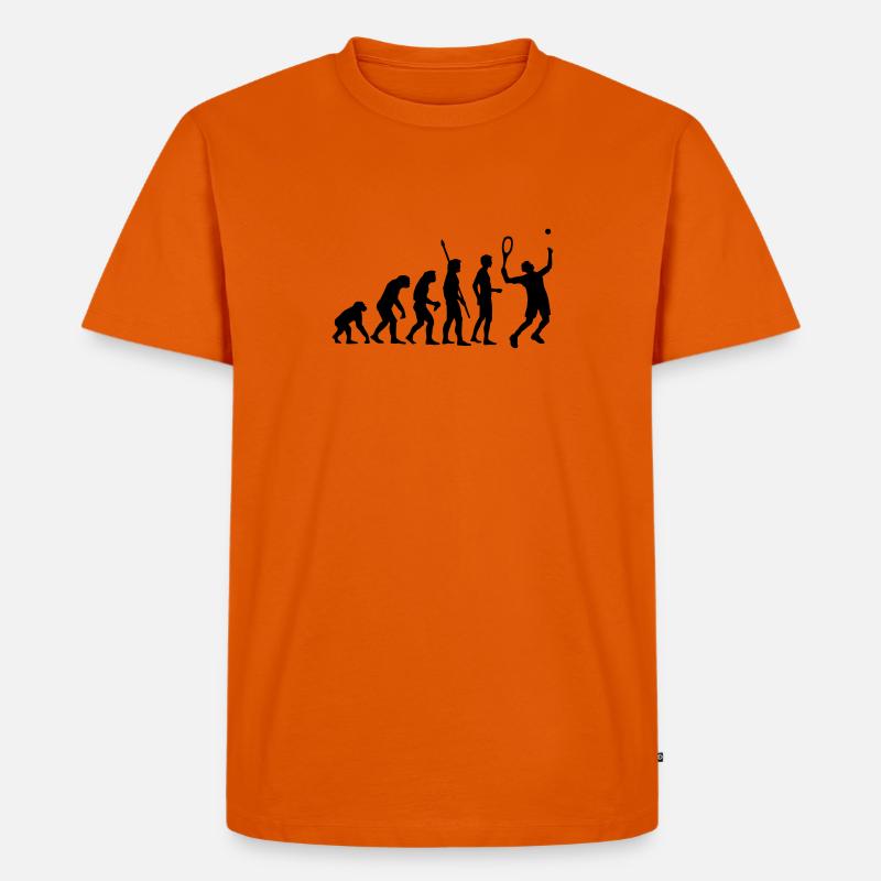 evolution_tennis_b_1c - Männer Premium Bio T-Shirt - Orange 