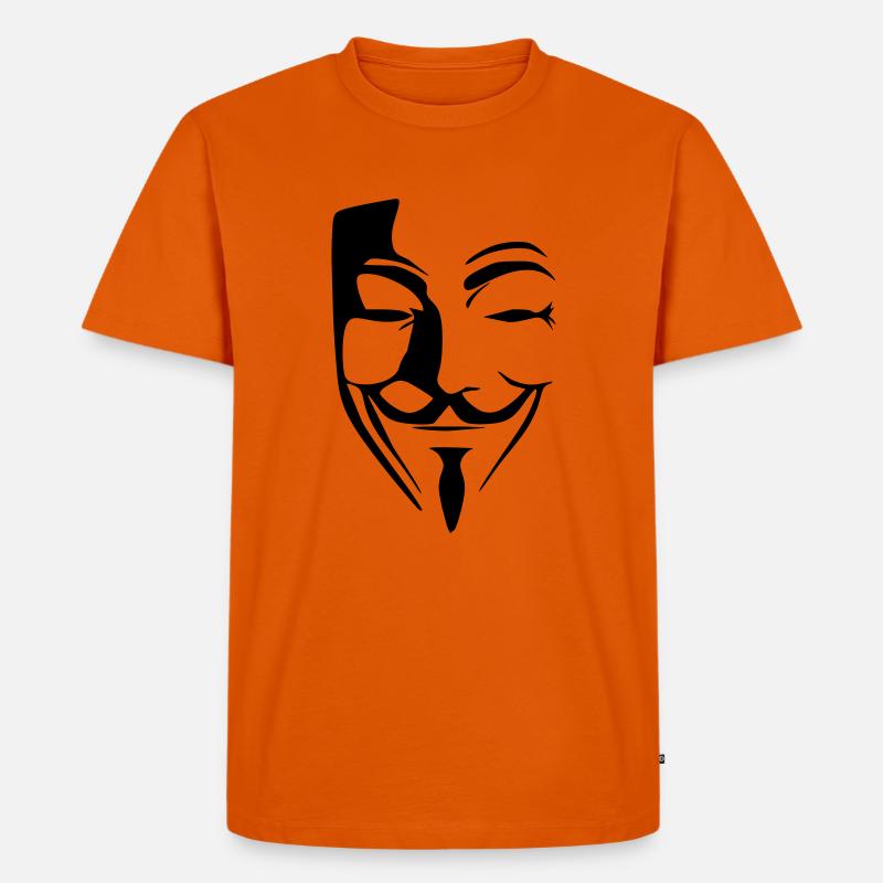 anónimo anonymous - Männer Premium Bio T-Shirt - Orange 