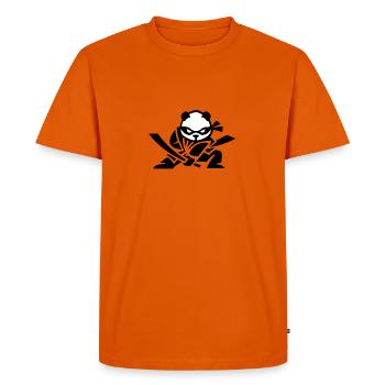 Le panda ninja - T-shirt Premium bio Homme - orange  - Devant - Nico (187cm)