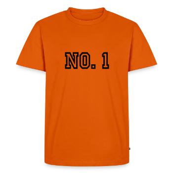 no. 1 - T-shirt Premium bio Homme - orange  - Devant - Nico (187cm)