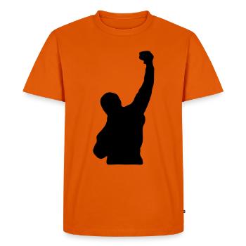 rocheux - T-shirt Premium bio Homme - orange  - Devant - Nico (187cm)