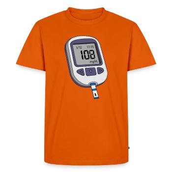 Glucomètre - T-shirt Premium bio Homme - orange  - Devant - Nico (187cm)