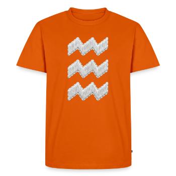 Aspect blanc de la broderie Eindhoven Vibes (imprimé) - T-shirt Premium bio Homme - orange  - Devant - Nico (187cm)