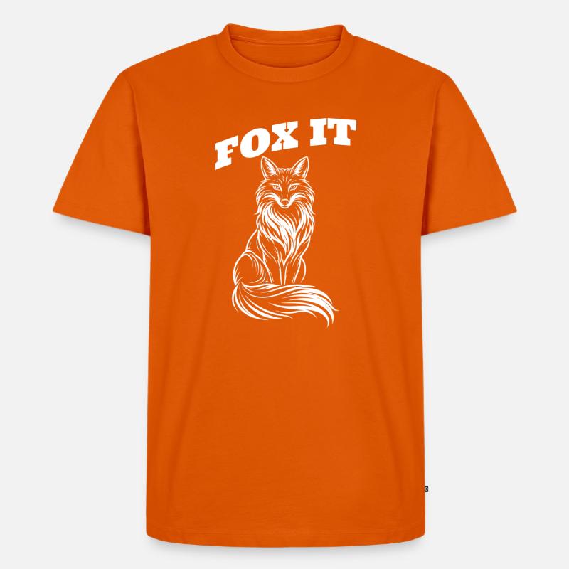 Fuchs-Silhouette - Fox it - Männer Premium Bio T-Shirt - Orange 