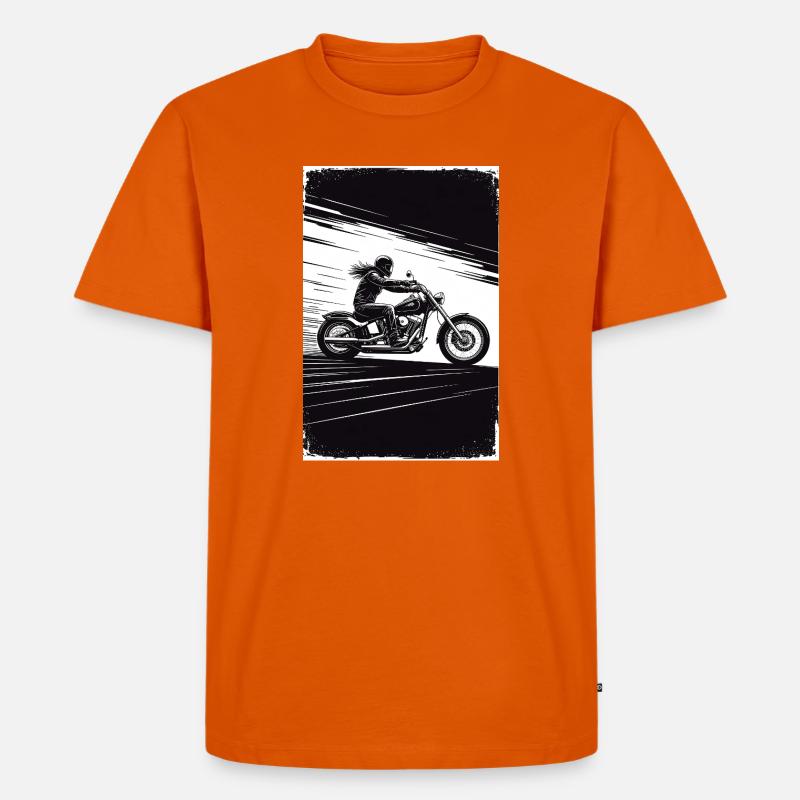 Chopper_Biker_Artwork_Collection_R02 - Männer Premium Bio T-Shirt - Orange