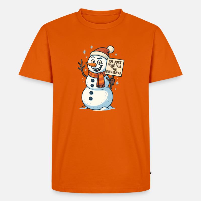 Lebkuchenmann Lebkuchen Lebkuchenmänner Geschenk - Männer Premium Bio T-Shirt - Orange 