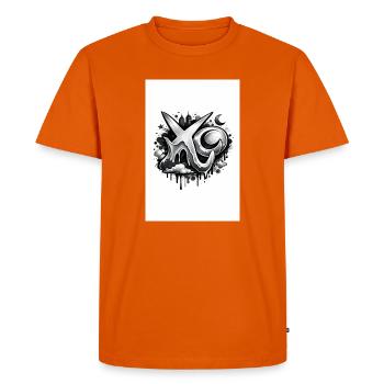 XO - Men's Premium Organic T-Shirt - orange  - Front - Nico (187cm)