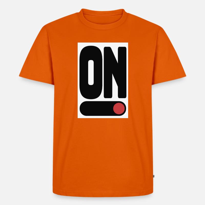 ON Statement Poster Minimal Design - Männer Premium Bio T-Shirt - Orange