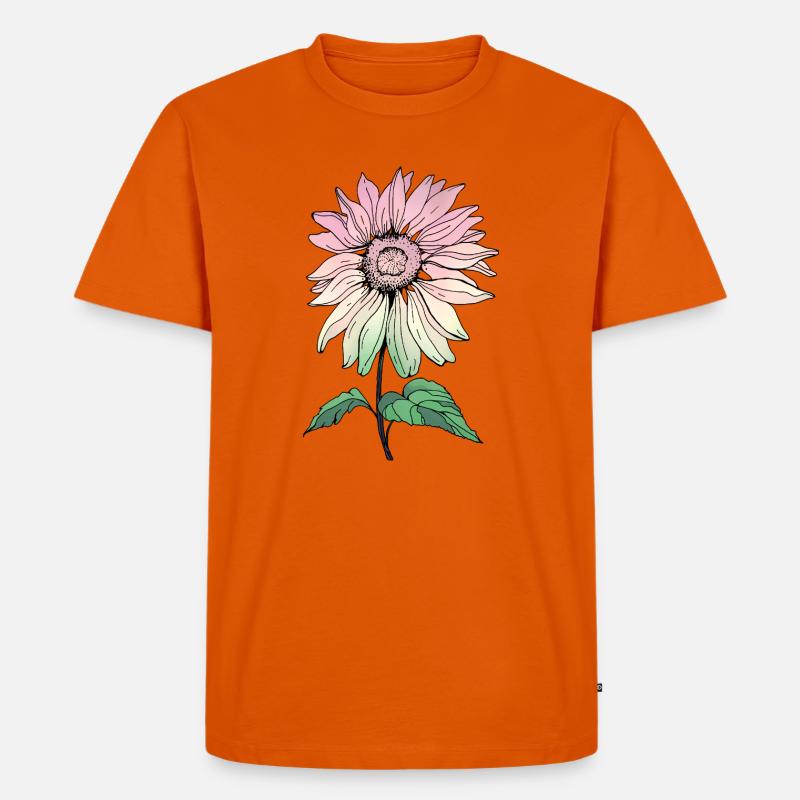 Blume - Männer Premium Bio T-Shirt - Orange 