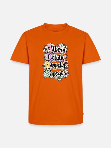 ADHS_albern-bunt - Männer Premium Bio T-Shirt - Orange