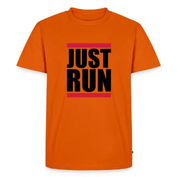 Logo de la barre d’exécution - T-shirt Premium bio Homme - orange  - Devant - Nico (187cm)
